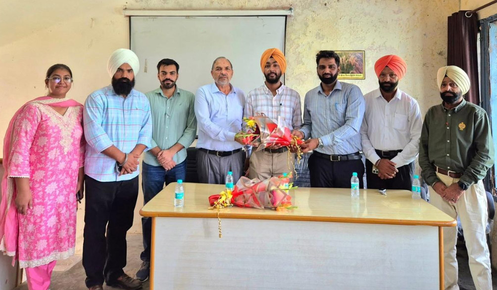 Young Dr. Manpreet Singh Milu assumes the position of Agriculture Development Officer in Garhshankar